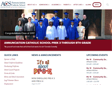 Tablet Screenshot of annunciationschool.net